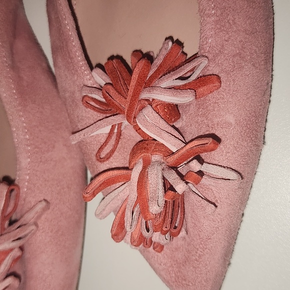 JCREW BLUSH PINK NWT REAL LEATHER SUEDE BALLET FLAT NON SKID SOLE SIZE 8.5 - Picture 2 of 6